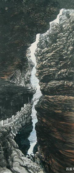 时平太作品8《苦行探道 求索》120X186cm